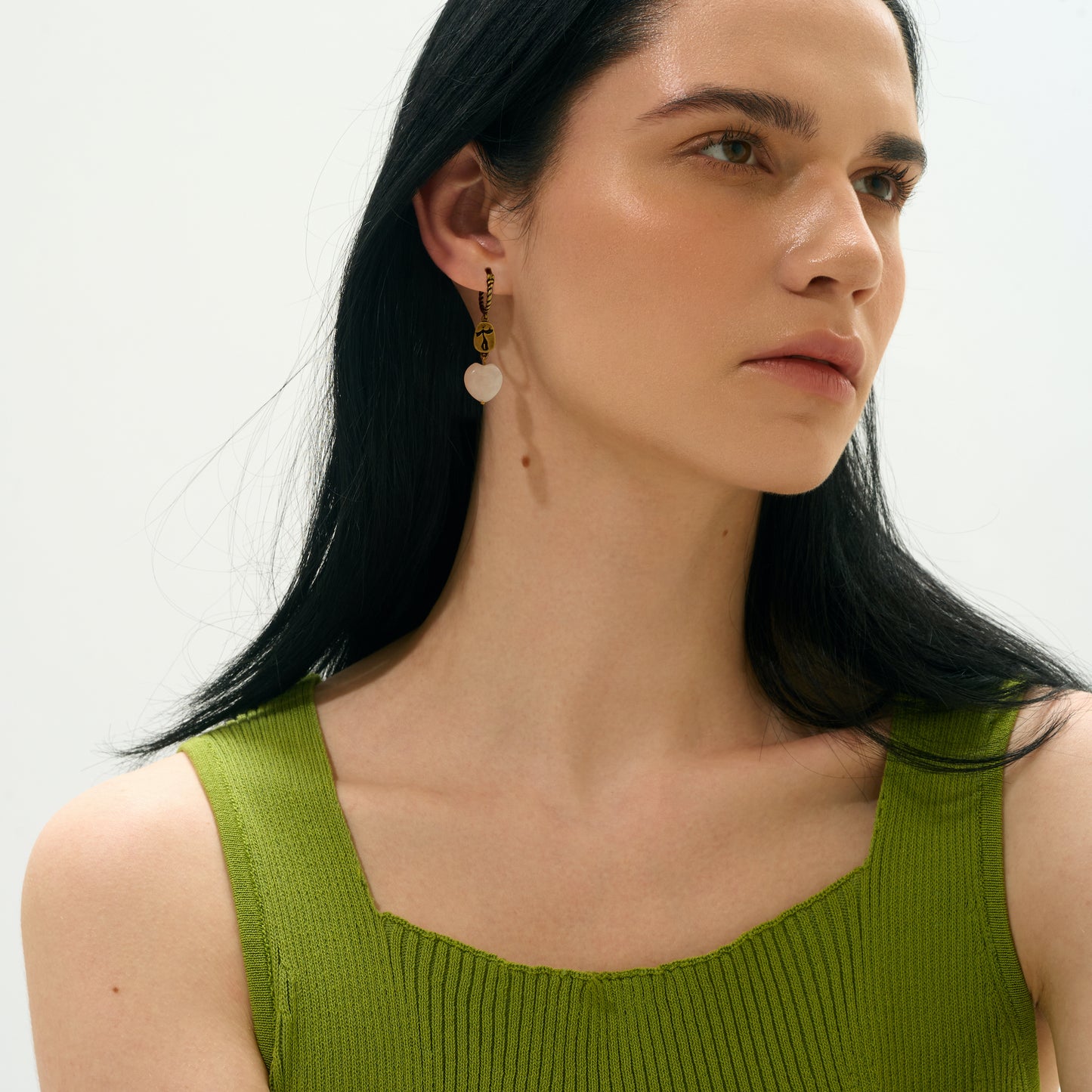 LOVE POEMS Antique Gold Plated Hoop Earring with Story Telling Charms