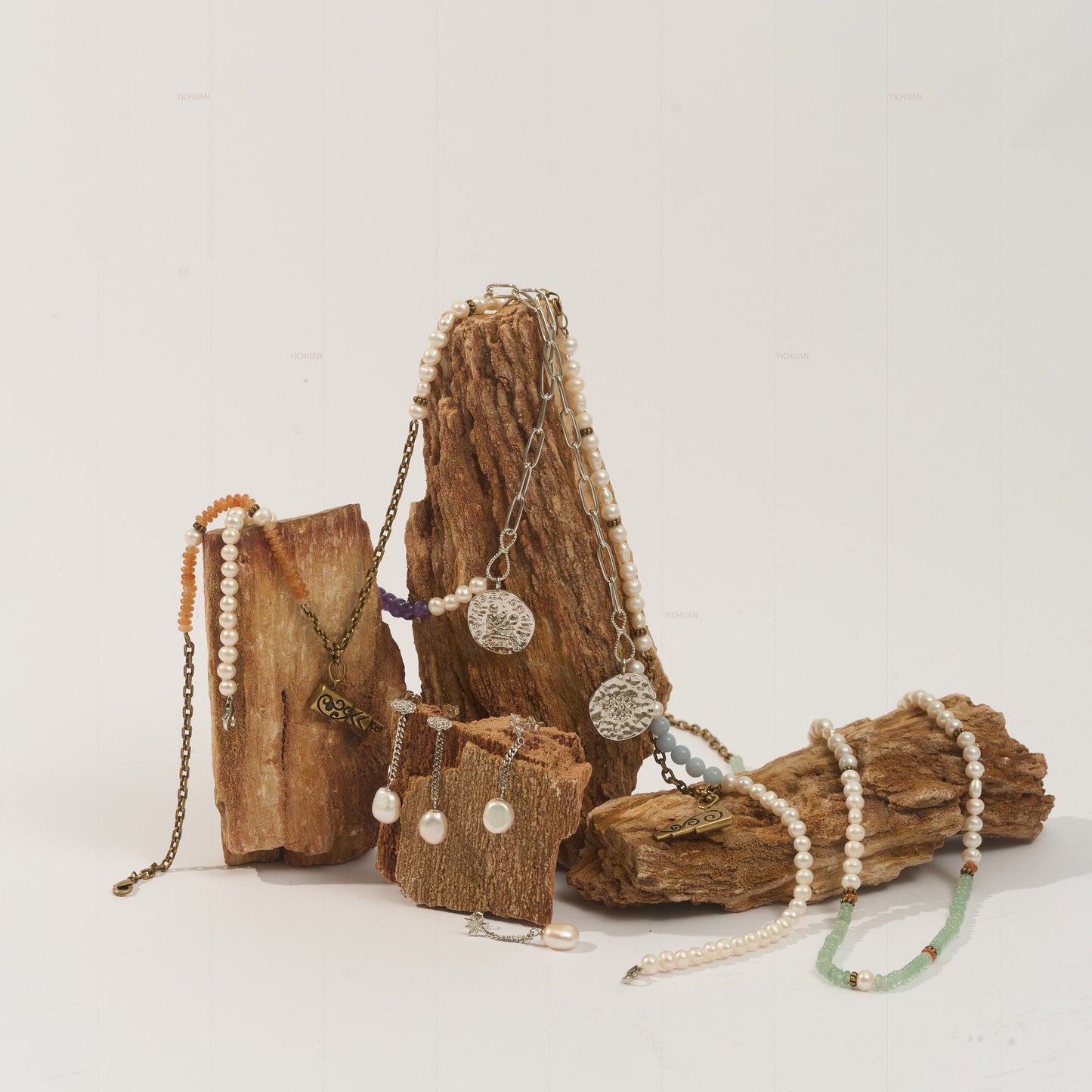 Star Gazers Pearl Drop Earrings with Star or Lucky Cloud Silver Stud