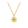 Garnet Star Pendant Necklace – 18k Gold Plated