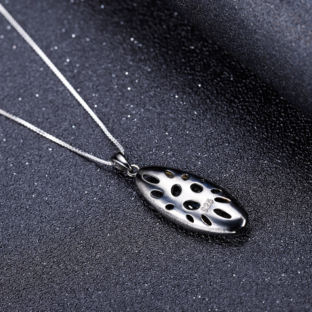London Blue Topaz Sea Flower Pendant Necklace