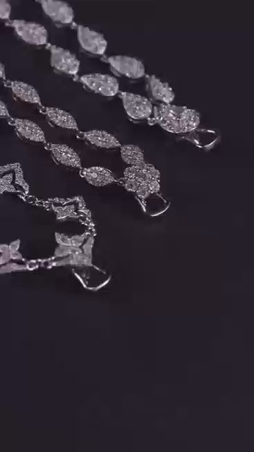 Sparkly White Zircon Chain with A Hook to Match with Any Pendant