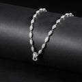 Sparkly White Zircon Chain with A Hook to Match with Any Pendant