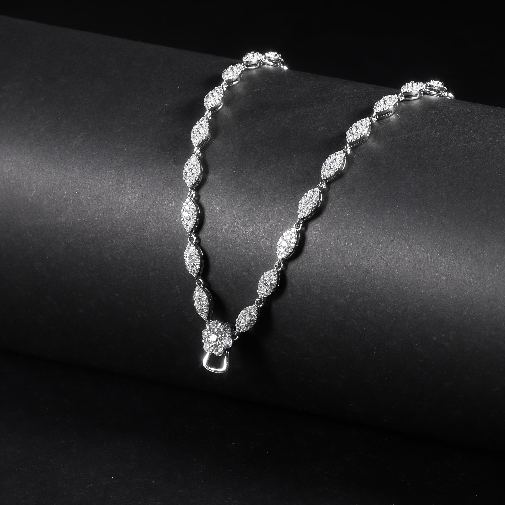Sparkly White Zircon Chain with A Hook to Match with Any Pendant